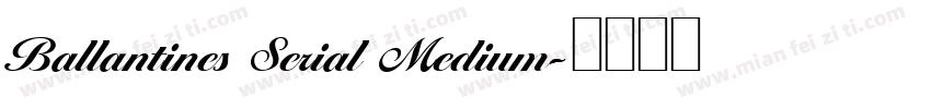 Ballantines Serial Medium字体转换